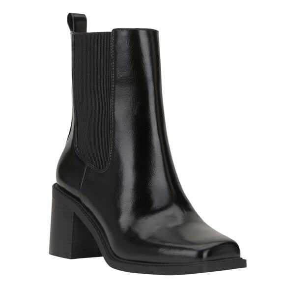 INC Women's Mapiya Mapiya Square Toe Block Heel Booties Black Size 7 - Picture 1 of 4